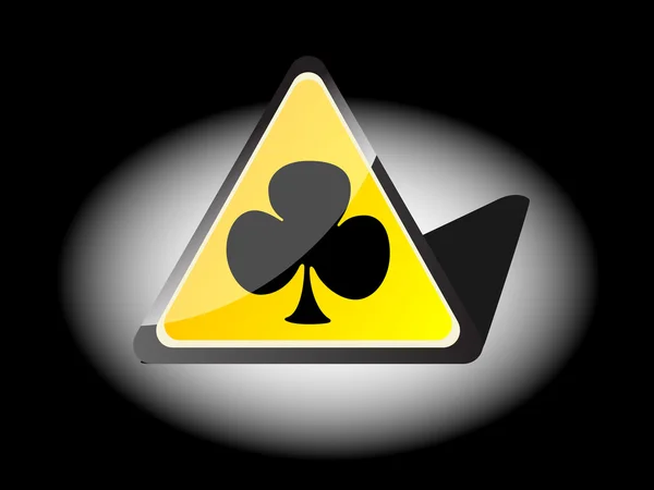 Poker element - clover — Stock Vector