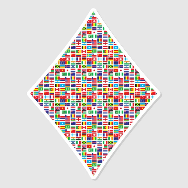 Poker elementen rhombus — Stockvector