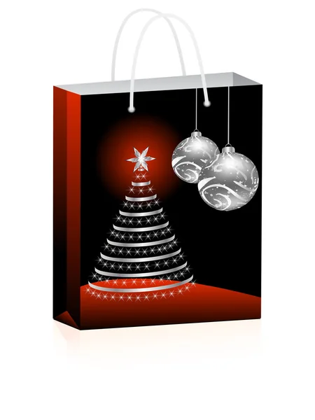 Weihnachts-Einkaufstasche — Stockvektor