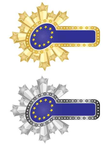 Drapeau de bannière europe — Image vectorielle