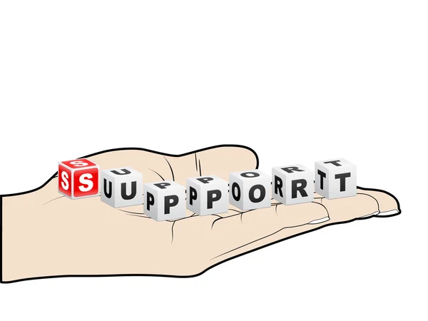 Unterstützung — Stockvektor