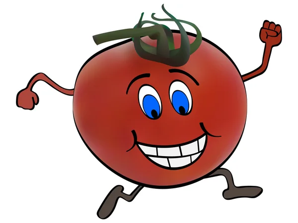 Gelukkig tomaat — Stockvector