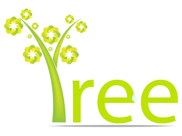 Tree word design — Stock Vector