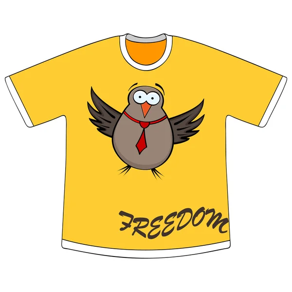 T-shirt liberdade — Vetor de Stock