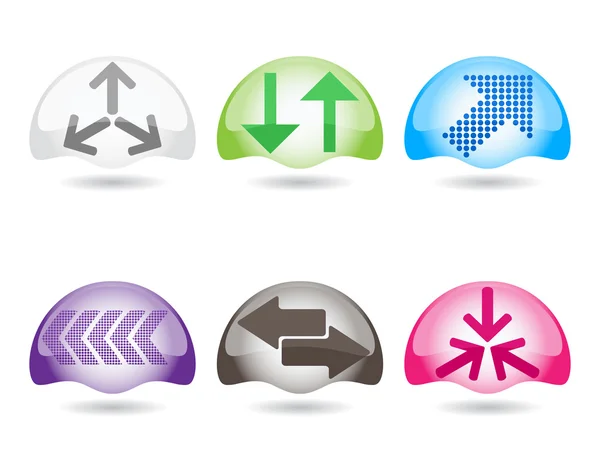 Web buttons different arows — Stock Vector