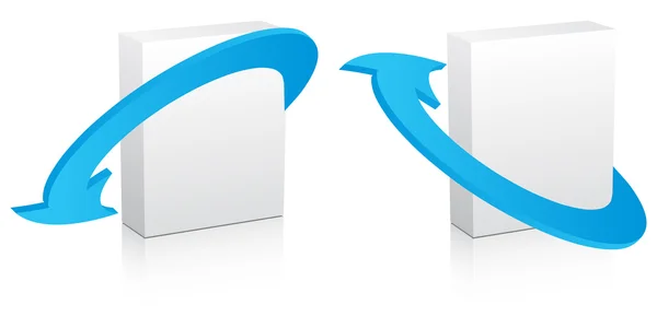 White box with arrow — Stock Vector