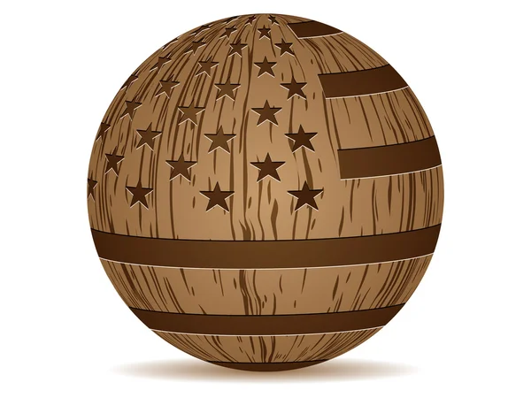 Bola americana textura de madeira —  Vetores de Stock