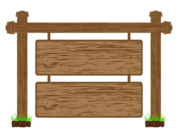 Bandeira de madeira — Vetor de Stock