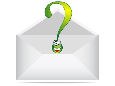 letter with question mark clipart