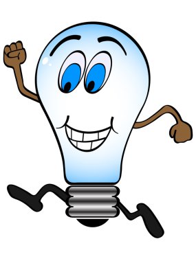 happy lightbulb clipart