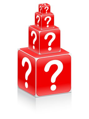 Question mark on boxes clipart