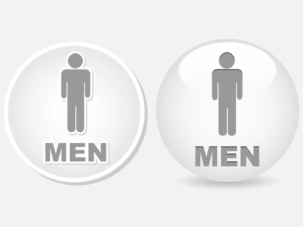 Etykieta WC mężczyzn — Wektor stockowy