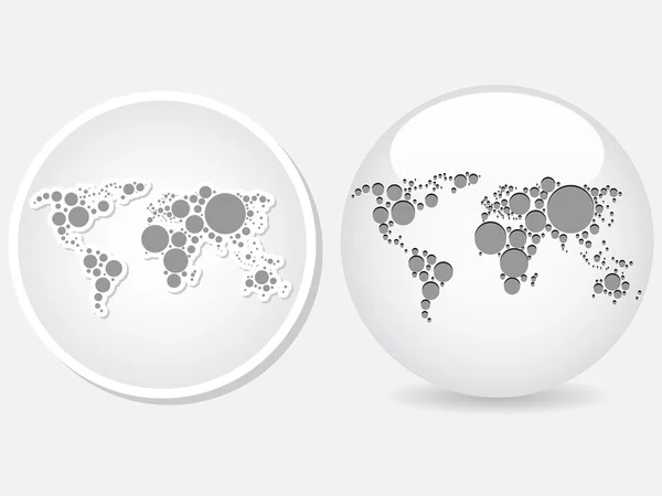 World map icon — Stock Vector