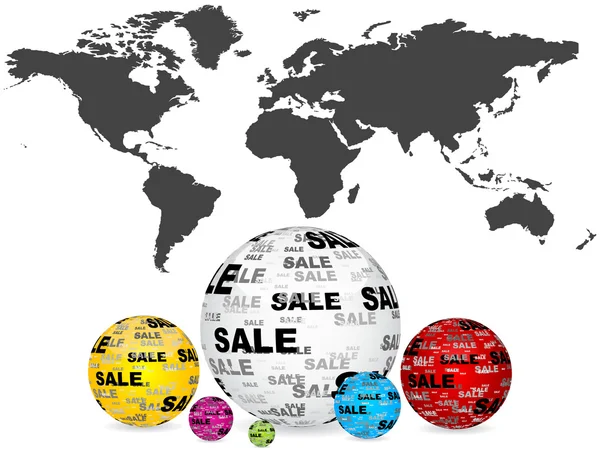 Sales around the world — Stock Vector