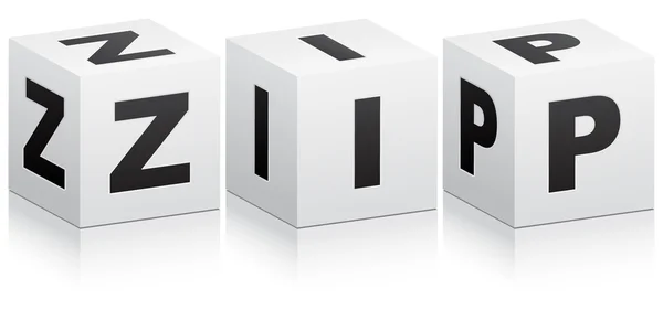 Zip extension — Stock Vector