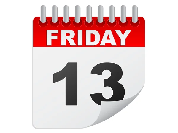 Friday the 13th calendar — Stock Vector