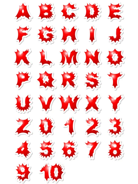 字母和数字 — 图库矢量图片