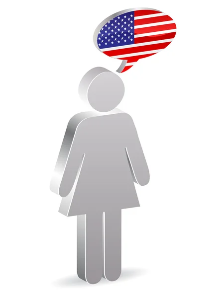 Американська жінка — стоковий вектор