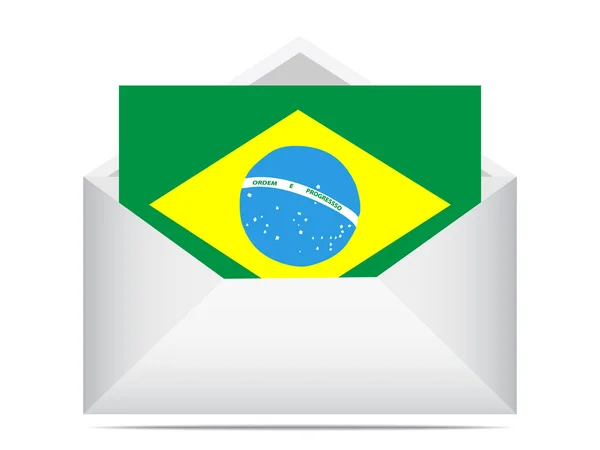 Carta do brasil — Vetor de Stock