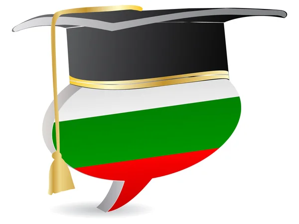 Bulgaria flag graduation — Stock Vector