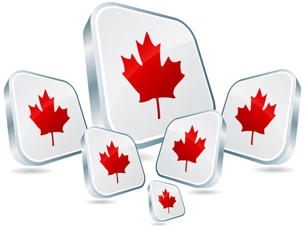 Poster bandiera canadese — Vettoriale Stock