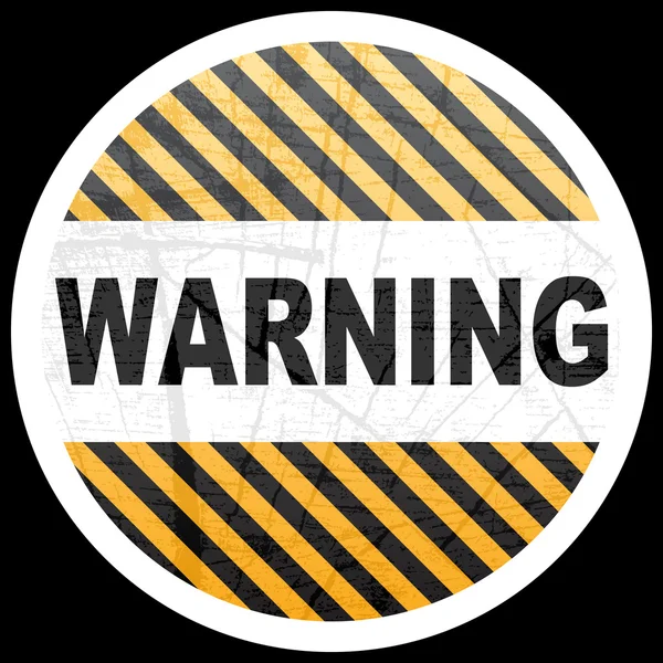 Warning button — Stock Vector