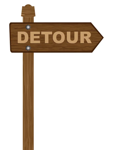 Detour sign — Stock Vector
