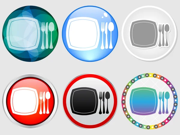 Diner pictogram tablet — Stockvector