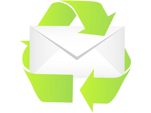 Recykling list — Wektor stockowy