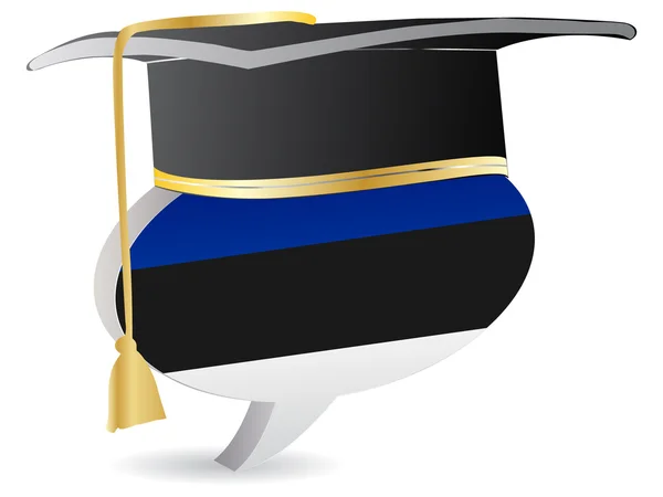 Αποφοίτηση σημαία Εσθονίας — Διανυσματικό Αρχείο