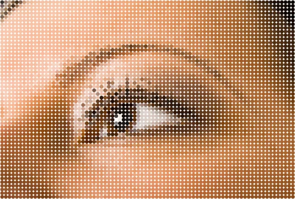 Hermoso ojo de mujer — Vector de stock