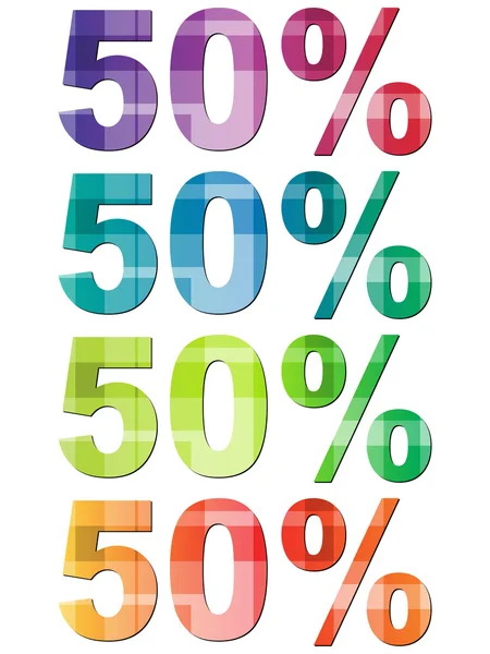 Fifty percent — Stock Vector