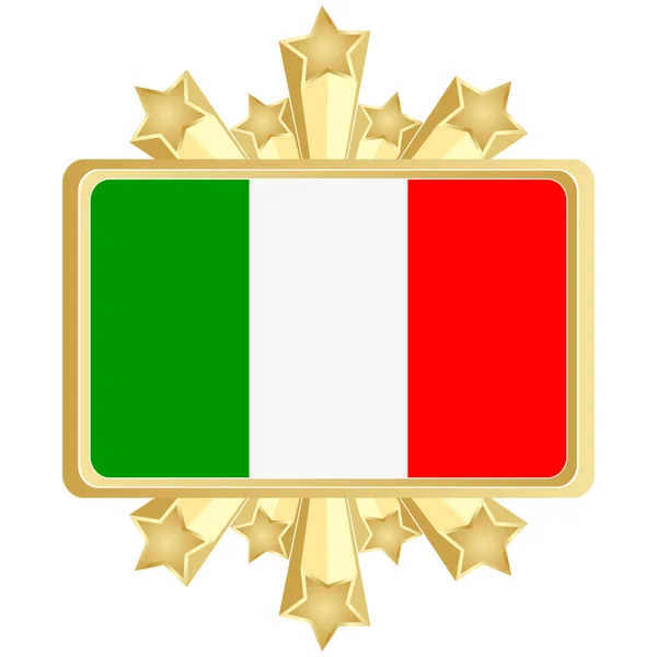 Bandeira da Itália — Vetor de Stock