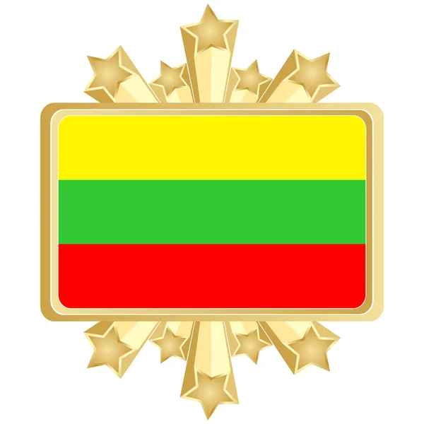 리투아니아의 국기 — 스톡 벡터