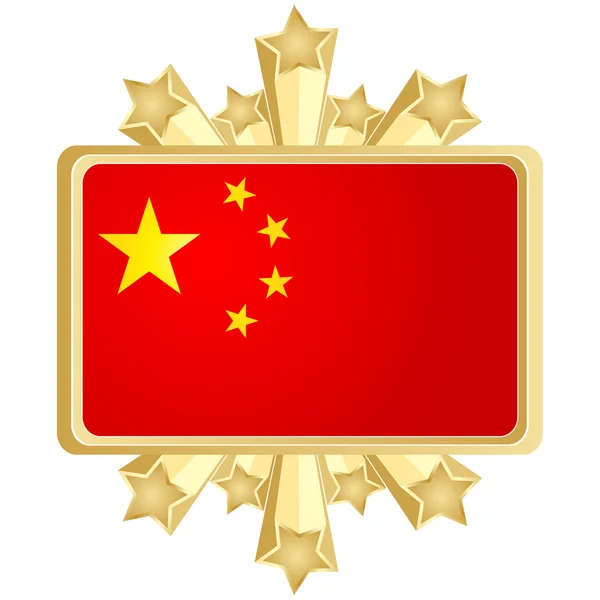 Bandeira da China — Vetor de Stock