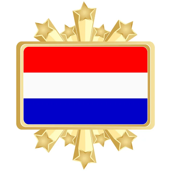 Bandera de los Países Bajos — Vector de stock