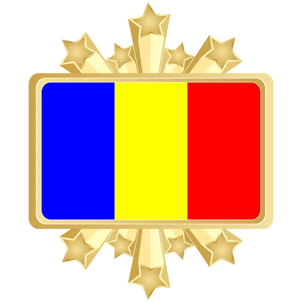 Drapeau de Roumanie — Image vectorielle