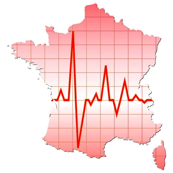 Mapa da França —  Vetores de Stock
