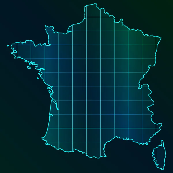 Francja Mapa — Wektor stockowy