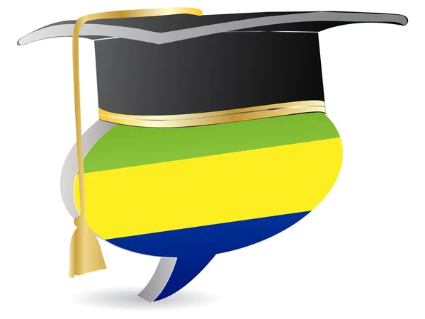 Αποφοίτηση σημαία της Γκαμπόν — Διανυσματικό Αρχείο