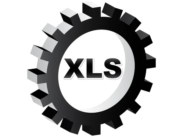 Xls formato — Vector de stock