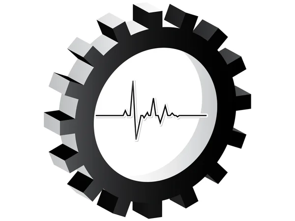 Ícone de pulso cardíaco — Vetor de Stock
