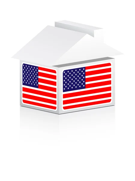 Αμερικανικό σπίτι — Διανυσματικό Αρχείο