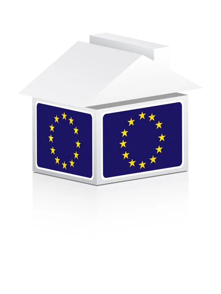 European house — Stock Vector