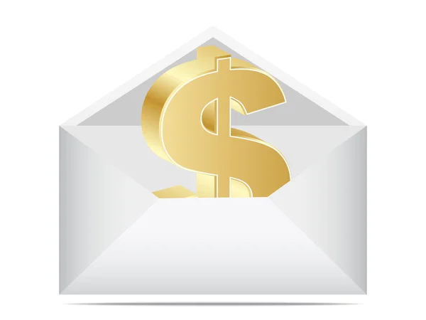 Επιστολή με το Δολάριο — Διανυσματικό Αρχείο