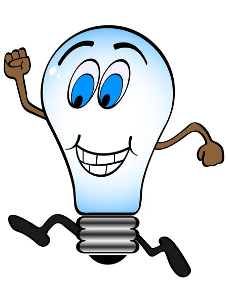 Happy lightbulb — Stock Vector