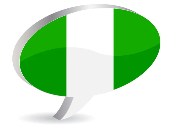 Icône drapeau nigérian — Image vectorielle