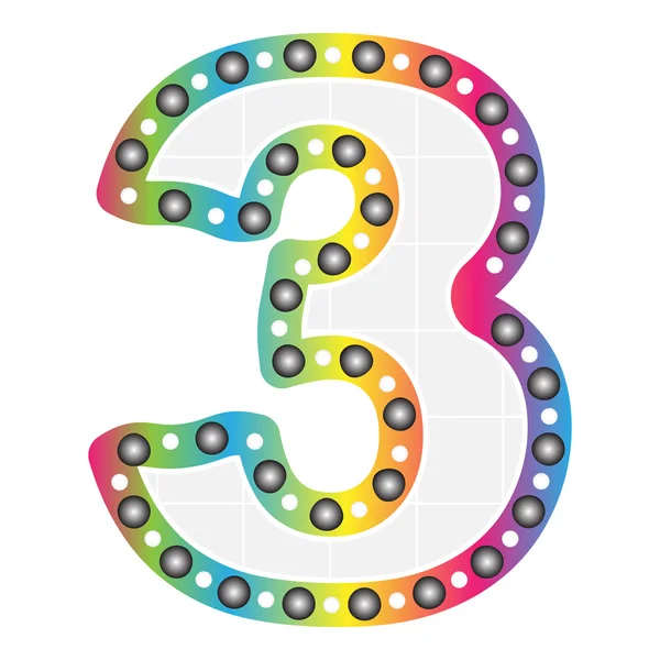 Number three — Stock Vector