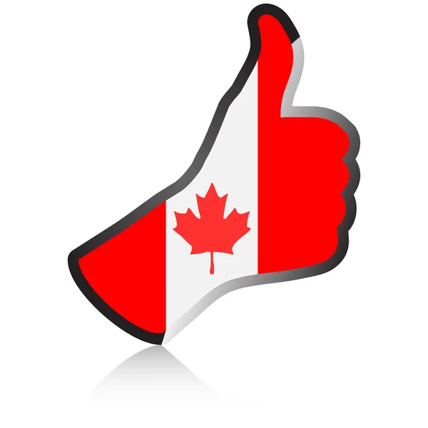 Canadian hand giving ok — Stock Vector