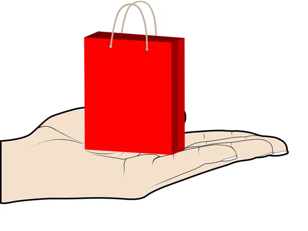 Reklam için alışveriş çantası — Stok Vektör